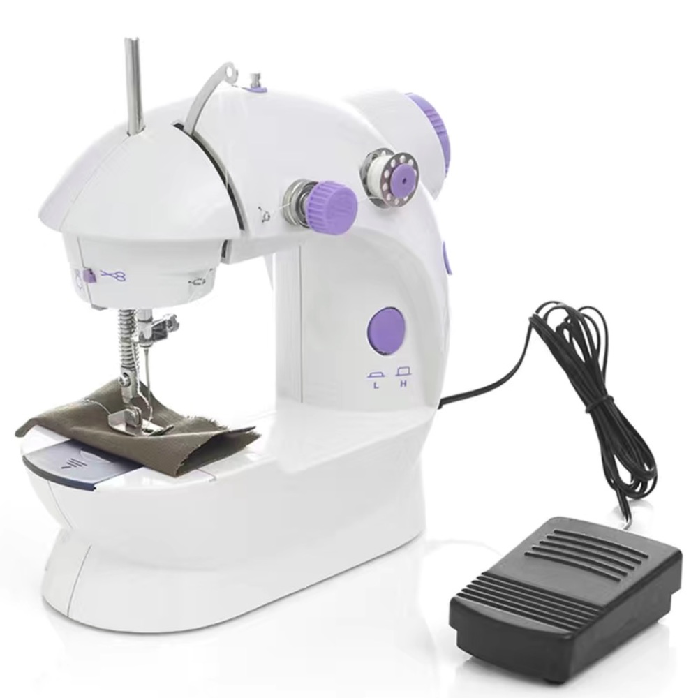 Mini sewing machine with foot pedal